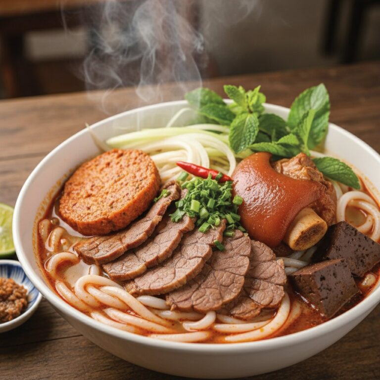Featured image for Bún Bò Huế: Đặc Sản Cố Đô Vạn Người Mê – Khám Phá Từ Lịch Sử Đến Hương Vị Đặc Trưng
